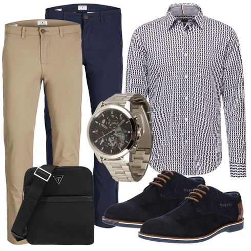 Khaki/Beige Twill Hose/Musselin Hose/Anzughose/Business Hose/Boyfriend Hose Jack & Jones kombinieren