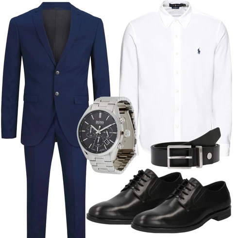 Dunkelblau/Hellblau/Blau Anzug/Business Anzug/Kostüm/HosenAnzug/Modern HosenAnzug/Eleganter HosenAnzug/Festlicher HosenAnzug/HosenAnzug Hochzeit Jack & Jones kombinieren