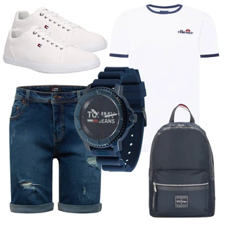 Knielang Outfit mit Dunkelblau/Blau Bermuda/Jeans Short/Kurze Hose/Unkategorisiert denim project "Cool für die Freizeit"