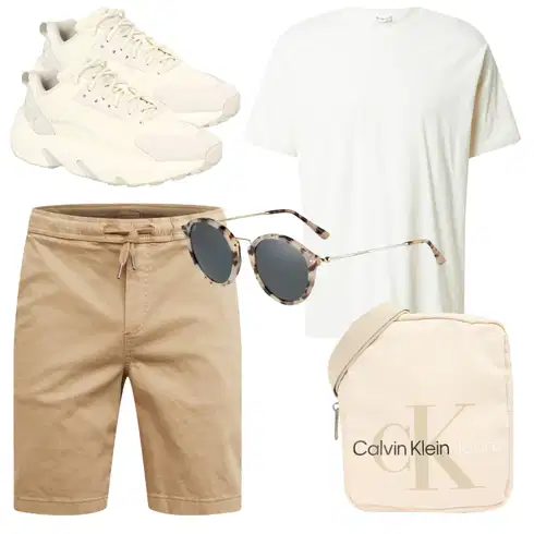 Rosa/Beige/Blau/Weiß Tasche Calvin Klein Jeans kombinieren