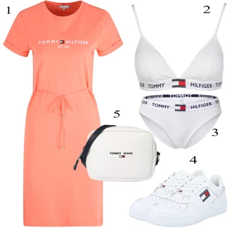 outfit mit Obleka velike velikosti Tommy Hilfiger "poletna obleka"