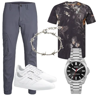 Outfit mit Schwarz/Dunkelgrün/Dunkelgrau/Dunkelblau/Grau/Braun Bluse Große Größe/Shirt & Top Große Größe/Bluse und Tunika Tunika Key Largo "Cooles Alltagsoutfit"