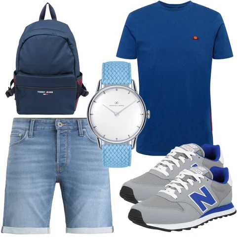 Casual T-Shirt Ellesse kombinieren mit Schwarz/Blau Rucksack Tommy Jeans