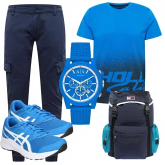 Outfit mit Schwarz Rucksack/Jeans/Accessoire Tommy Jeans "Cooles Alltagsoutfit"