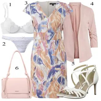 Punije Outfit sa Smeđa/Žuta/Šareno Haljina/Haljina Veći Broj/Tunika Comma "Ljetni outfiti"