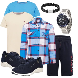 Outfit mit Schwarz Hemd Tommy Hilfiger Underwear "Freizeit Outfit"