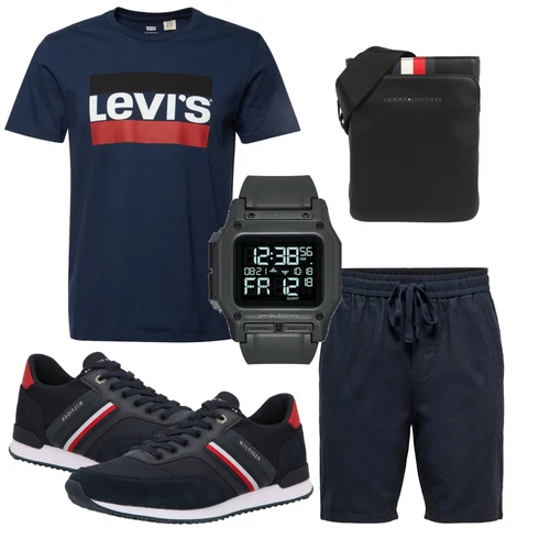 Lang Dunkelblau Umstands T-Shirt/Kurzarm T-Shirt/Print Shirt/T-Shirt Training/Ausgefallenes T-Shirt/Funktions T-Shirt/T-Shirt Mit Print/Shirt/Fahrradtrikot levi's ® kombinieren