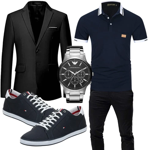 Mischfarben/Schwarz Schuh Sneaker Tommy Hilfiger kombinieren