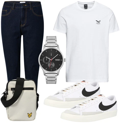 Creme/Weiß Kurzarm T-Shirt/T-Shirt Training/Funktions T-Shirt/Ausgefallenes T-shirt/Laufschuhe für Männer/Print Shirt/Casual T-Shirt/T-Shirt Mit Print Iriedaily kombinieren