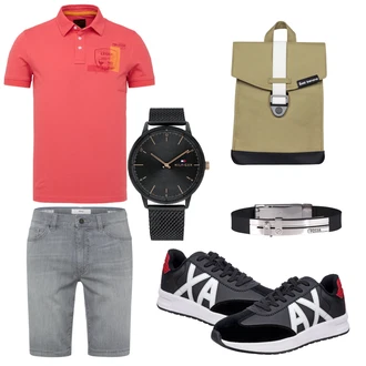 Outfit mit Schwarz Sneaker Armani Exchange "Freizeit Outfit"