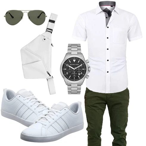 Grau Trachtenmode Adidas kombinieren mit Accessoire OneRedox