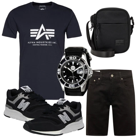 Jeans Schwarz/Khaki/Dunkelbraun Hemd Bermuda/Jeans Short/Chino Shorts/Kurze Hose/Musselin Shorts levi's ® kombinieren