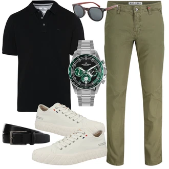 Outfit mit Schwarz/Blau/Dunkelblau Frauengürtel Ohne Schnalle/Ledergürtel/Klassische Gürtel/Casual Gürtel/Breiter Gürtel JOOP! "Lässiger Freizeit Look"