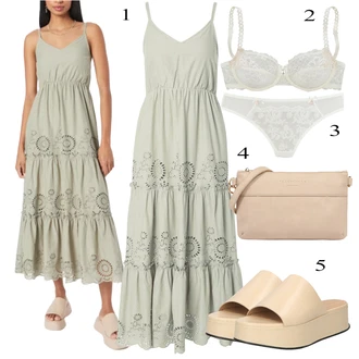 Svatba Outfit s Bílá/Krémová/Béžová/Khaki/Šedá/Růžová Kalhotky Tanga/Brazilské Kalhotky/Spodní Kalhotky/Klasické Kalhotky/Průsvitná kalhotka/Průhledná kalhotka Lascana "Perfektní na léto"Look: Bar, Den na pláži, Matriční Úřad, Coachella, Koncert, Den matek, Předsvatební, Zvláštní příležitosti, Valentýn, Svatba