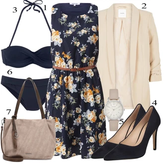 outfit mit Črna Čevlj Högl "poletna obleka"