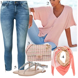 Outfit s Béžová Taška Přes Rameno river island "Módní letní vzhled"