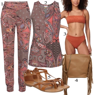 outfit mit Torba za čez ramo AllSaints "poletna obleka"