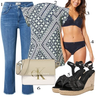 Outfit s Tmavě modrá Zmenšující Podprsenek/Pánské boty ve velikosti 11/Bralette/Odlehčovací podprsenka/Trojúhelníkový Podprsenek/Podprsenka s kosticemi/Bezdrátová podprsenka/Prsatější střih podprsenky/Vyztužený podprsenek/Krajková podprsenka/Podprsenka Bez Kostic JOOP! "Outfit na léto"
