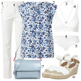 krajkou Outfit s Bílá/Krémová Odlehčovací podprsenka/Průsvitná podprsenka a podprsenka s kosticí/Bralette/Krajková podprsenka/Podprsenka Balconette/Bezdrátová podprsenka/Podprsenka s kosticemi/Podprsenka Bez Kostic/Zmenšující Podprsenek/Měkká podprsenka/Trojúhelníkový Podprsenek JOOP! "Outfit na léto"