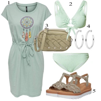 Outfity pro zábavu Hippie s Světle zelená/Tyrkysový/Zelená Žerzejové Šaty/Bavlněné Šaty/Ležérní Šaty/Letní Šaty/Tričkové šaty/Tunikové šaty/Boho Letní Šaty/Pouzdrové Šaty Only "Perfektní na léto"Look: Boho, Kovbojka, Ethno, Hippie, Mom, Venkovní, Příliš oblečený, Univerzitní