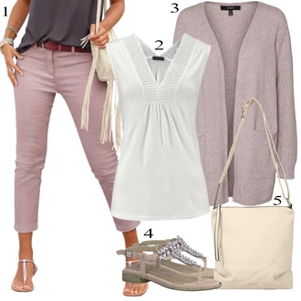 outfit mit Bež VERO MODA "poletna obleka"