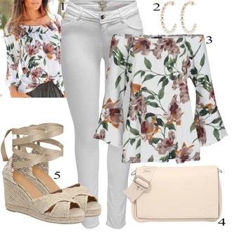 outfit mit Roza/Bež/Modra Torba za čez ramo Calvin Klein Jeans "poletna obleka"