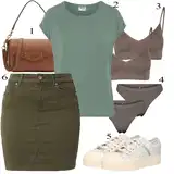 Outfity s cargo sukněmi image