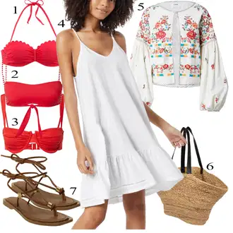 Outfity pro léto s Šaty s výstřihem/Šaty Móda Pro Plnoštíhlou/Košilové šaty/Šaty Bez Rukávů/Šaty Na Ramínko About You "Outfit na léto"