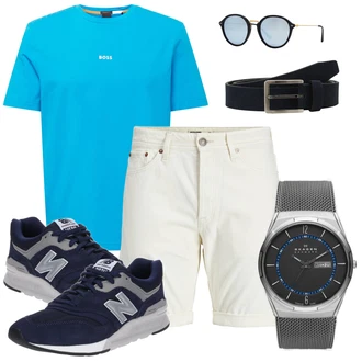 Outfit mit Blau Große Größe BOSS ORANGE "Outfit in sommerlichen Farben"