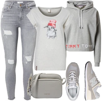 Outfit s Teniska/Nízká bota na podpatku/Zimní bota New Balance "Oblečení pro každý den"