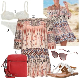 Svatba Outfit s Bílá/Krémová/Béžová/Khaki/Šedá/Růžová Kalhotky Tanga/Brazilské Kalhotky/Spodní Kalhotky/Klasické Kalhotky/Průsvitná kalhotka/Průhledná kalhotka Lascana "Outfit na léto"Look: Bar, Den na pláži, Matriční Úřad, Coachella, Koncert, Den matek, Předsvatební, Zvláštní příležitosti, Valentýn, Svatba