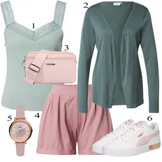 Outfity pro léto s Košile Vysoký pas Kraťasy ESPRIT "Perfektní na léto"