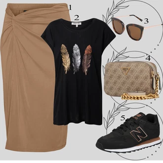 Outfit s Černá Teniska New Balance "Módní letní vzhled"