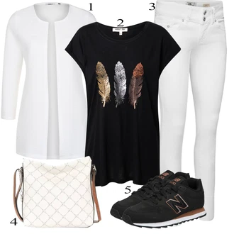 Outfit s Černá Teniska New Balance "Letní vzhled pro módní ženy"