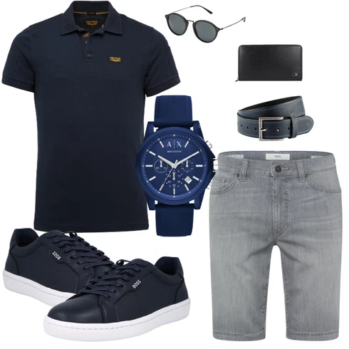Schwarz Poloshirt PME Legend kombinieren