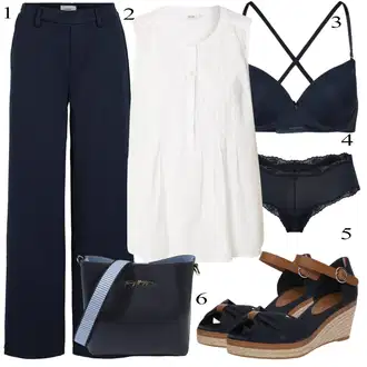 Outfity pro práci s Tmavě modrá/Modrá Široká Kalhoty/Twillová Kalhoty/Tesařská kalhoty/Marlene Kalhoty/Teplák Kožená Pánská Bund/Mušelínové kalhoty/Palazzo Kalhoty/Kalhoty se Štěrbinou Object "Letní vzhled pro módní ženy"