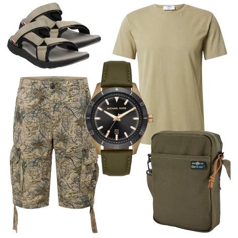 Dunkelgrün/Khaki Kurzarm T-Shirt/Funktions T-Shirt/Laufschuhe für Männer/Ausgefallenes T-Shirt/Casual T-Shirt trapp kombinieren