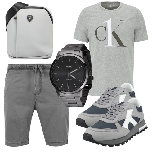 DunkelGrau/HellGrau/Grau/Khaki Bermuda/Chino Shorts/Musselin Shorts/Kurze Hose/Baggy Short Urban Classics kombinieren