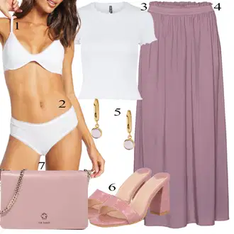 outfit mit Bež Torba za čez ramo Ted Baker "poletna obleka"