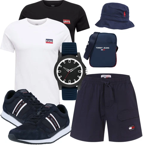 Weiß/Creme/Lila/Dunkelblau Shirt-Set/Kurzarm T-Shirt/Funktions T-Shirt/Laufschuhe für Männer/Sport-T-Shirt T-Shirt Training/Print Shirt/Ausgefallenes T-shirt/T-Shirt Mit Print levi's ® kombinieren
