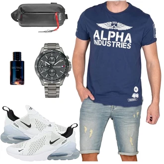 Sommer Outfits Wandern mit Grau/Schwarz Unkategorisiert tomtoc "Schöner Sommer Look"Look: Trekking, Flughafen, Wandern