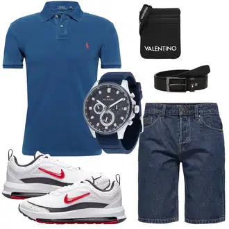 Sommer Outfits Coole mit Blau/Dunkelblau Only & Sons "Schöner Sommer Look"Look: Oversize, Classic, Coole, Vintage, Retro, 50er Jahre, Schlichte, 90er