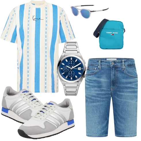 Gestreift Casual T-Shirt Karl Kani kombinieren
