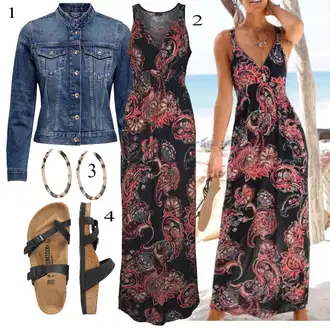 outfit mit Birkenstock "poletna obleka"