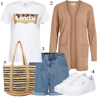 Outfity pro léto s Modrá/Světle modrá Džíny Culottes/Navlékací džíny VERO MODA "Módní letní vzhled"