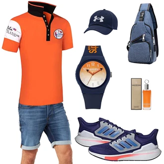 Sommer Outfits Wandern mit Dunkelblau flintronic "Schöner Sommer Look"Look: Wandern, Laufen, Trekking