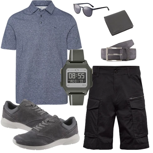 Grau LederGürtel Tom Tailor kombinieren mit Weiß Sonnenbrille Calvin Klein