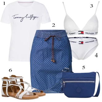 Estetika, Mom Outfit sa Pink/Crvena/Zeleno/Plava Bluza top/Majica za plažu/Traperice/Party Top/Pulover za plažu/Top za plažu/Balon majica/Ležerni topić/Majica za plažu/Jakna/Košulja top/Majica s printom/Kratki top Tommy Hilfiger "Ljetni outfiti"Look: Boho, Sveučilišna, 90-ich, 80-te roky, Prekrasan, cool, Mom, Vanjski