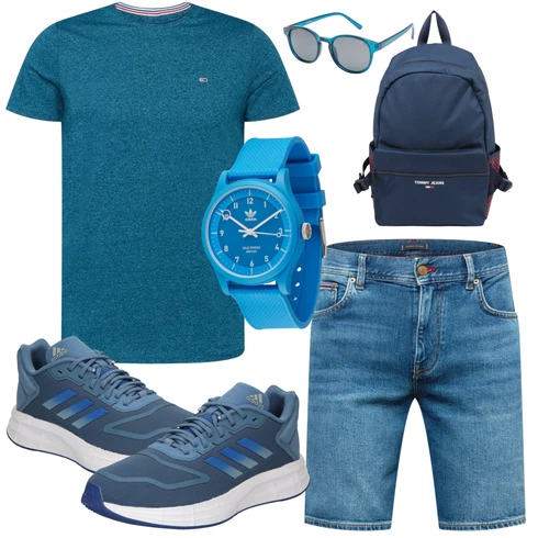 Türkis Sportschuh Adidas Performance kombinieren