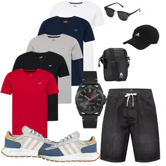 Outfit mit Schwarz Hut Adidas Performance "Sommer Look für den Alltag"